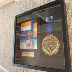 Customer photo: medal and photo frame